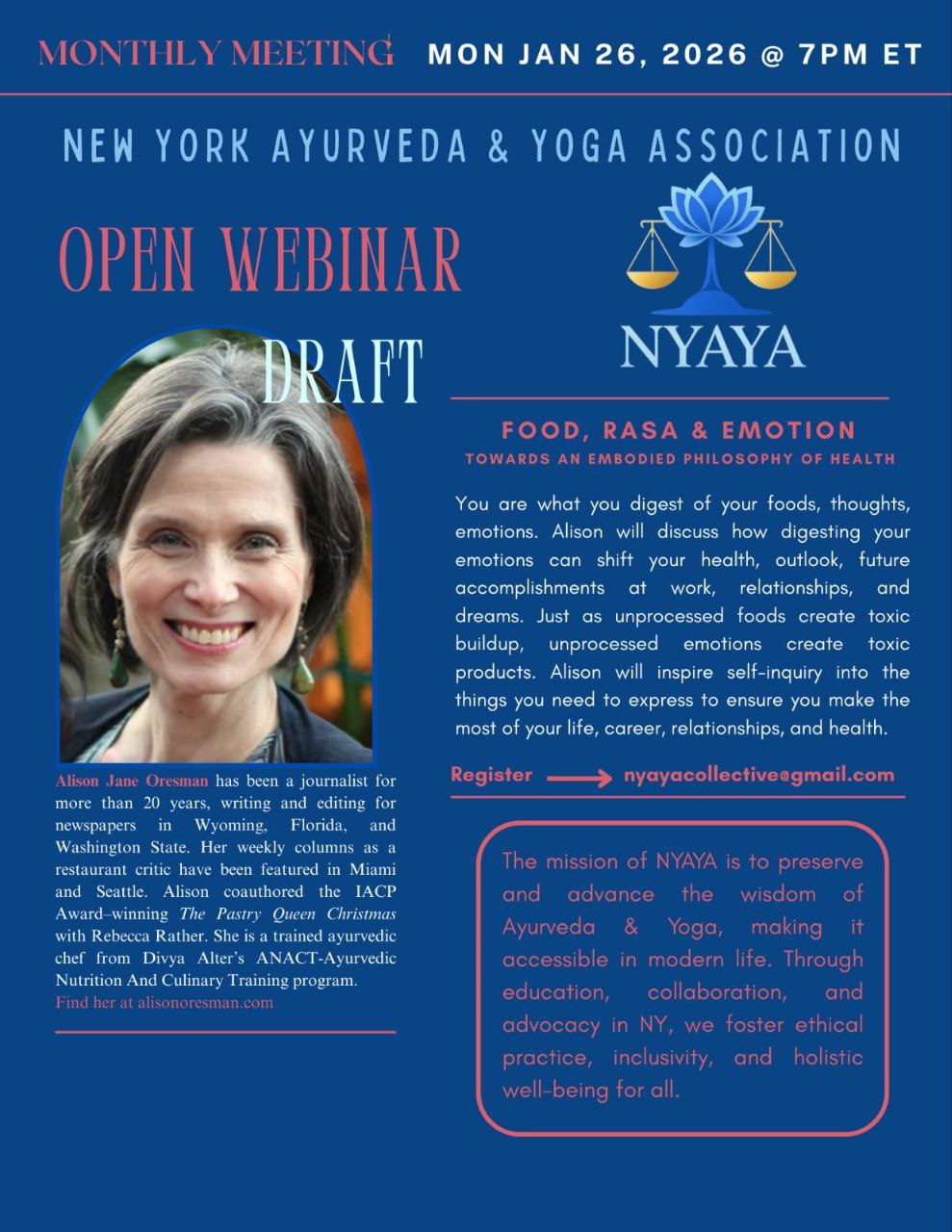 Workshop with Alison Jane Oresman