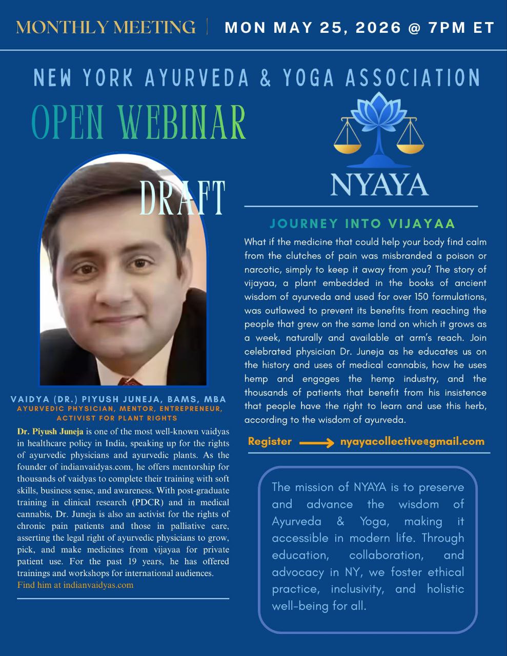Workshop with Dr. Piyush